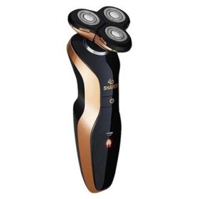 Three head electric shaver (Color: Gold)